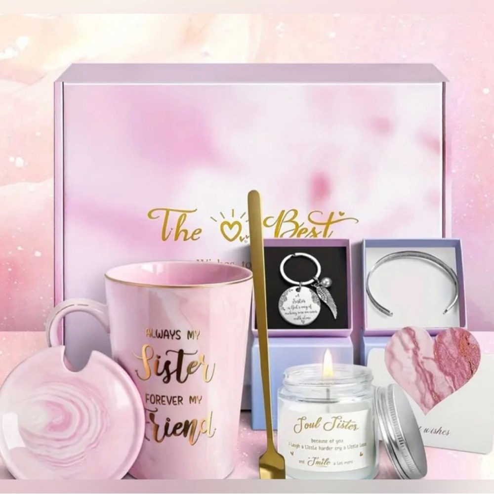 Birthday Gift For Sisters, Coffee Mug Gift Set